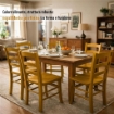 SEDIA PAESANA IN LEGNO CON SEDUTA COMPATTA E SCHIENALE ALTO H 88 X L 45 X P 45 CM COLORE GIALLO