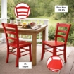 SEDIA PAESANA IN LEGNO CON SEDUTA COMPATTA E SCHIENALE ALTO H 87 X L 45 X P 40 CM COLORE ROSSO
