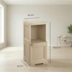 MOBILE 1 MODULO CON ANTA LEGNO E 1 MODULO SCAFFALE ANGORA 40X43X85,5 CM – CONTENITORE VERTICALE SALVASPAZIO PER ZONA LIVING E INGRESSO