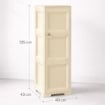 MOBILE IN PLASTICA ELEGANTE 3 MODULI ANGORA 40X43X125 CM CON ANTE EFFETTO LEGNO – CONTENITORE VERTICALE SALVASPAZIO DESIGN