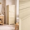 MOBILE IN PLASTICA ELEGANTE 3 MODULI ANGORA 40X43X125 CM CON ANTE EFFETTO LEGNO – CONTENITORE VERTICALE SALVASPAZIO DESIGN