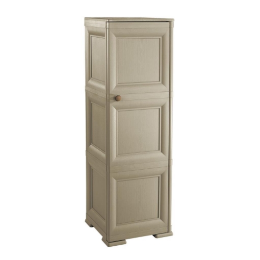 MOBILE PORTAOGGETTI 3 MODULI TALPA 40X43X125 CM CON ANTE EFFETTO LEGNO – MOBILE CONTENITORE VERTICALE PER ORGANIZZAZIONE E ORDINE IN CASA
