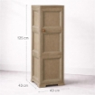 MOBILE PORTAOGGETTI 3 MODULI TALPA 40X43X125 CM CON ANTE EFFETTO LEGNO – MOBILE CONTENITORE VERTICALE PER ORGANIZZAZIONE E ORDINE IN CASA