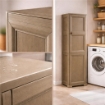 MOBILE PORTAOGGETTI 3 MODULI TALPA 40X43X125 CM CON ANTE EFFETTO LEGNO – MOBILE CONTENITORE VERTICALE PER ORGANIZZAZIONE E ORDINE IN CASA