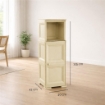 MOBILE 2 MODULI ANGORA 40X43X125 CM CON ANTE FINITURA LEGNO E 1 MODULO SCAFFALE – CONTENITORE VERTICALE ORGANIZZAZIONE CASA PER ZONA LIVING