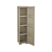MOBILE 4 MODULI TALPA 40X43X164 CM CON 2 ANTE TRAFORATE E 2 FINITURA LEGNO – CONTENITORE VERTICALE ORGANIZZAZIONE CASA PER INGRESSO E ZONA GIORNO