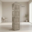 MOBILE 4 MODULI TALPA 40X43X164 CM CON 2 ANTE TRAFORATE E 2 FINITURA LEGNO – CONTENITORE VERTICALE ORGANIZZAZIONE CASA PER INGRESSO E ZONA GIORNO