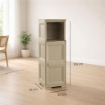 MOBILE CONTENITORE SOGGIORNO 3 MODULI TALPA 40X43X125 CM CON ANTA EFFETTO LEGNO E VANI A GIORNO – MOBILE PORTAOGGETTI PER INGRESSO E ZONA LIVING