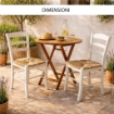 SEDIA PAESANA IN LEGNO CON SEDUTA IN PAGLIA E SCHIENALE ALTO H 88 X L 40 X P 34 CM COLORE BIANCO 