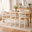 SEDIA PAESANA IN LEGNO CON SEDUTA IN PAGLIA E SCHIENALE ALTO H 88 X L 40 X P 34 CM COLORE BIANCO 