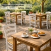 SEDIA PAESANA IN LEGNO CON SEDUTA IN PAGLIA E SCHIENALE ALTO H 88 X L 40 X P 34 CM COLORE BIANCO 