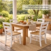 SEDIA PAESANA IN LEGNO CON SEDUTA IN PAGLIA E SCHIENALE ALTO H 88 X L 40 X P 34 CM COLORE BIANCO 