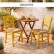SEDIA PAESANA IN LEGNO CON SEDUTA IN PAGLIA E SCHIENALE ALTO 42X40X87H CM COLORE GIALLO