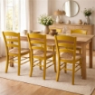 SEDIA PAESANA IN LEGNO CON SEDUTA IN PAGLIA E SCHIENALE ALTO 42X40X87H CM COLORE GIALLO