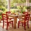 SEDIA PAESANA IN LEGNO CON SEDUTA IN PAGLIA E SCHIENALE ALTO 42X40X87H CM  COLORE ROSSO