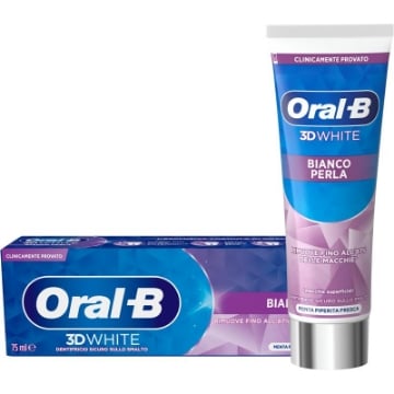 ORAL-B DENTIFRICIO 3D WHITE BIANCO PERLA - MENTA PIPERITA FRESCA 75ML