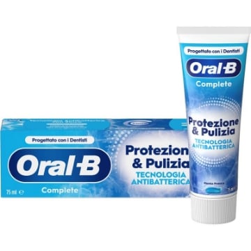 ORAL-B DENTIFRICIO COMPLETE PROTEZIONE E PULIZIA TECNOLOGIA ANTIBATTERICA - MENTA FRESCA 75ML