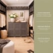 ARMADIO 3 ANTE WENGÉ 118X43X85,5 CM CON PUNTALI E ANTE TRAFORATE – MOBILE COMPATTO SALVASPAZIO PER INGRESSO E ZONA LIVING