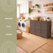 ARMADIO 3 ANTE WENGÉ 118X43X85,5 CM CON PUNTALI E ANTE TRAFORATE – MOBILE COMPATTO SALVASPAZIO PER INGRESSO E ZONA LIVING