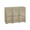 ARMADIO 3 ANTE TALPA 118X43X85,5 CM CON PUNTALI E ANTE TRAFORATE, CONTENITORE MULTIUSO PER INGRESSO E ZONA GIORNO