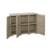 ARMADIO 3 ANTE TALPA 118X43X85,5 CM CON PUNTALI E ANTE TRAFORATE, CONTENITORE MULTIUSO PER INGRESSO E ZONA GIORNO