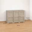 ARMADIO 3 ANTE TALPA 118X43X85,5 CM CON PUNTALI E ANTE TRAFORATE, CONTENITORE MULTIUSO PER INGRESSO E ZONA GIORNO