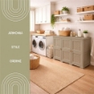 ARMADIO 3 ANTE TALPA 118X43X85,5 CM CON PUNTALI E ANTE TRAFORATE, CONTENITORE MULTIUSO PER INGRESSO E ZONA GIORNO
