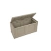 BAULE 2 MODULI TAUPE 86X40X42 CM – CASSAPANCA CONTENITORE SALVASPAZIO PER TERRAZZO, VERANDA E AMBIENTI ESTERNI