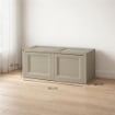 BAULE 2 MODULI TAUPE 86X40X42 CM – CASSAPANCA CONTENITORE SALVASPAZIO PER TERRAZZO, VERANDA E AMBIENTI ESTERNI