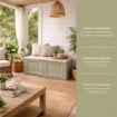 BAULE 2 MODULI TAUPE 86X40X42 CM – CASSAPANCA CONTENITORE SALVASPAZIO PER TERRAZZO, VERANDA E AMBIENTI ESTERNI