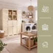 ARMADIO 4 ANTE ANGORA 157X43X164 CM CON 4 RIPIANI – MOBILE ALTO CONTENITORE PER ORGANIZZAZIONE CASA E ZONA GIORNO