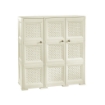 ARMADIO 3 ANTE ANGORA 118X43X125 CM CON PUNTALI E ANTE TRAFORATE – MOBILE ALTO DECORATIVO PER ZONA GIORNO E INGRESSO