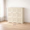 ARMADIO 3 ANTE ANGORA 118X43X125 CM CON PUNTALI E ANTE TRAFORATE – MOBILE ALTO DECORATIVO PER ZONA GIORNO E INGRESSO