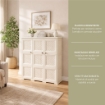ARMADIO 3 ANTE ANGORA 118X43X125 CM CON PUNTALI E ANTE TRAFORATE – MOBILE ALTO DECORATIVO PER ZONA GIORNO E INGRESSO