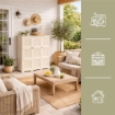 ARMADIO 3 ANTE ANGORA 118X43X125 CM CON PUNTALI E ANTE TRAFORATE – MOBILE ALTO DECORATIVO PER ZONA GIORNO E INGRESSO
