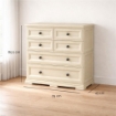 CASSETTIERA 4 CASSETTI PICCOLI, 2 GRANDICASSETTIERA 6 CASSETTI ANGORA 79X43X85,5 CM CON 4 CASSETTI PICCOLI E 2 GRANDI – MOBILE CONTENITORE SALVASPAZIO PER ORGANIZZAZIONE CASA