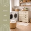 CASSETTIERA 4 CASSETTI PICCOLI, 2 GRANDICASSETTIERA 6 CASSETTI ANGORA 79X43X85,5 CM CON 4 CASSETTI PICCOLI E 2 GRANDI – MOBILE CONTENITORE SALVASPAZIO PER ORGANIZZAZIONE CASA