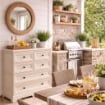 CASSETTIERA 4 CASSETTI PICCOLI, 2 GRANDICASSETTIERA 6 CASSETTI ANGORA 79X43X85,5 CM CON 4 CASSETTI PICCOLI E 2 GRANDI – MOBILE CONTENITORE SALVASPAZIO PER ORGANIZZAZIONE CASA