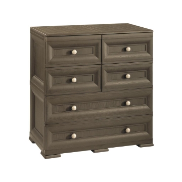 CASSETTIERA 6 CASSETTI WENGÉ 79X43X85,5 CM – MOBILE ORGANIZZAZIONE CASA CON 4 CASSETTI PICCOLI E 2 GRANDI PER ZONA GIORNO E INGRESSO