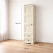 ARMADIO CON APPENDIABITI ANGORA 40X43X164 CM – MOBILE VERTICALE CON RIPIANO E 2 CASSETTI PER ORGANIZZAZIONE CAMERA E INGRESSO