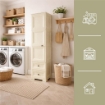 ARMADIO CON APPENDIABITI ANGORA 40X43X164 CM – MOBILE VERTICALE CON RIPIANO E 2 CASSETTI PER ORGANIZZAZIONE CAMERA E INGRESSO