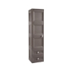 ARMADIO 1 APPENDIABITI WENGÉ 40X43X164 CM CON RIPIANO INTERMEDIO E 2 CASSETTI PICCOLI – MOBILE VERTICALE ORGANIZZAZIONE CASA PER INGRESSO E CAMERA