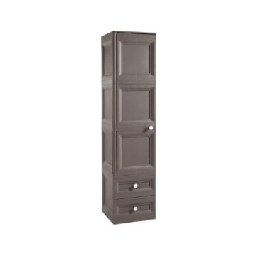 ARMADIO 1 APPENDIABITI WENGÉ 40X43X164 CM CON RIPIANO INTERMEDIO E 2 CASSETTI PICCOLI – MOBILE VERTICALE ORGANIZZAZIONE CASA PER INGRESSO E CAMERA