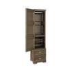 ARMADIO 1 APPENDIABITI WENGÉ 40X43X164 CM CON RIPIANO INTERMEDIO E 2 CASSETTI PICCOLI – MOBILE VERTICALE ORGANIZZAZIONE CASA PER INGRESSO E CAMERA