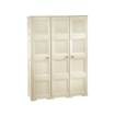ARMADIO 3 ANTE ANGORA 118X43X164 CM CON PUNTALI, ANTE TRAFORATE E VANO PORTASCOPA – MOBILE ALTO ORGANIZZAZIONE CASA PER INGRESSO E LAVANDERIA