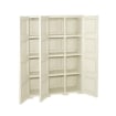 ARMADIO 3 ANTE ANGORA 118X43X164 CM CON PUNTALI, ANTE TRAFORATE E VANO PORTASCOPA – MOBILE ALTO ORGANIZZAZIONE CASA PER INGRESSO E LAVANDERIA