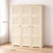 ARMADIO 3 ANTE ANGORA 118X43X164 CM CON PUNTALI, ANTE TRAFORATE E VANO PORTASCOPA – MOBILE ALTO ORGANIZZAZIONE CASA PER INGRESSO E LAVANDERIA
