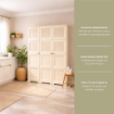 ARMADIO 3 ANTE ANGORA 118X43X164 CM CON PUNTALI, ANTE TRAFORATE E VANO PORTASCOPA – MOBILE ALTO ORGANIZZAZIONE CASA PER INGRESSO E LAVANDERIA