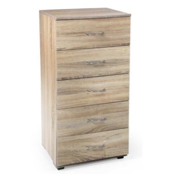 GAIA CASSETTIERA A 5 CASSETTI 50 X 40 X 101 CM IN COLORE ROVERE USATO COME NUOVO