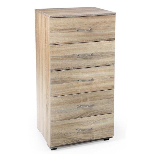 GAIA CASSETTIERA A 5 CASSETTI 50 X 40 X 101 CM IN COLORE ROVERE USATO COME NUOVO